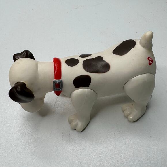 Vintage Pound Puppies White Brown Spot Dog Poseable 3.75" Figure 1986 - Picture 6 of 6